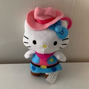 Sanrio Hello Kitty Plush Danglers Cowgirl Clip On Keychain